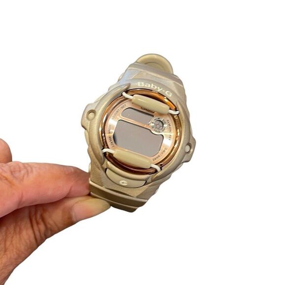 Casio Womens Water Shock Resistant Baby G Digital‎ Wristwatch Cream Rose Gold - Picture 2 of 8